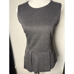 Banana Republic Top Fit & Flare Zip Back Women's Size 6 Grey
